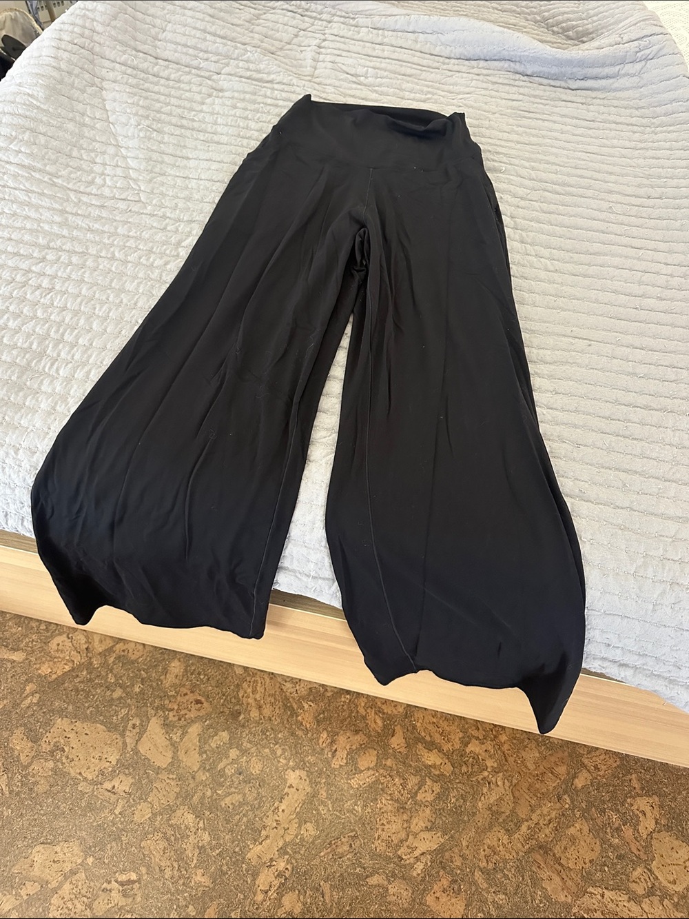 aerie Black High-Rise Wide-Leg Yoga Pants